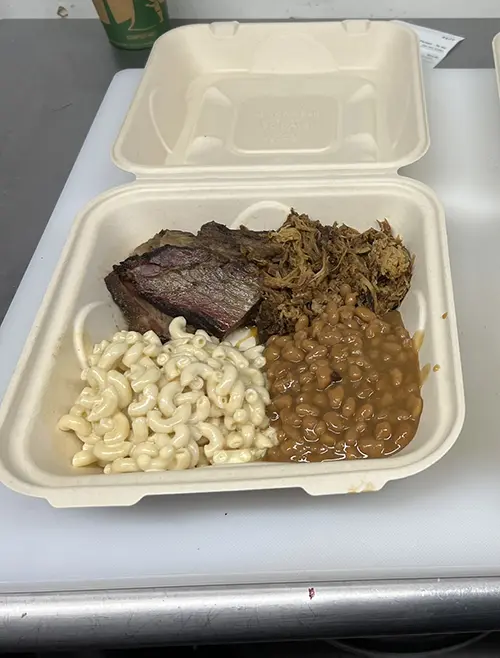 Brisket and beans dinner