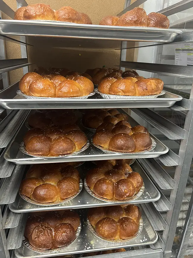 freshly baked rolls